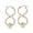 Yellow Gold, variant on LeCalla 925 Sterling Silver Hoop Earrings for Women | Twisted Ball Bead Click-Top Drop Earrings