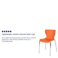 thumbnail image 2 of 4 Pk. Lowell Contemporary Design Orange Plastic Stack Chair, 2 of 9