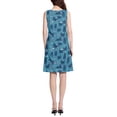 thumbnail image 3 of FORMRS Summer Dress for Women Loose U Neck Sleeveless Midi Beach Sundresses with Pockets, Blue Forest Cat Pattern, 3 of 8