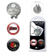 Team Golf NCAA LOUISVILLE Cap Clip With 2 Golf Ball Markers