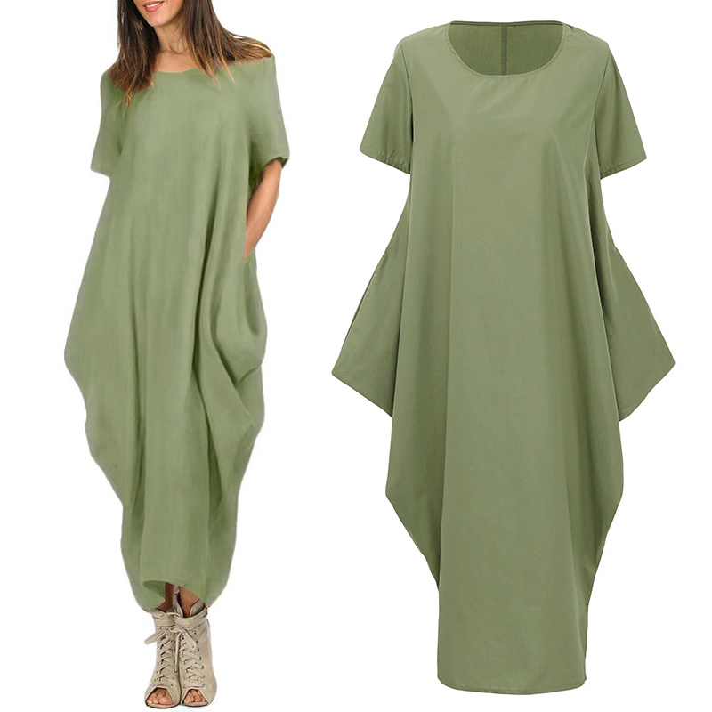 oversized maxi dress with pockets
