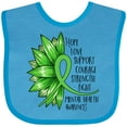 thumbnail image 3 of Inktastic Mental Health Awareness Green Sunflower Ribbon Boys or Girls Baby Bib, 3 of 4