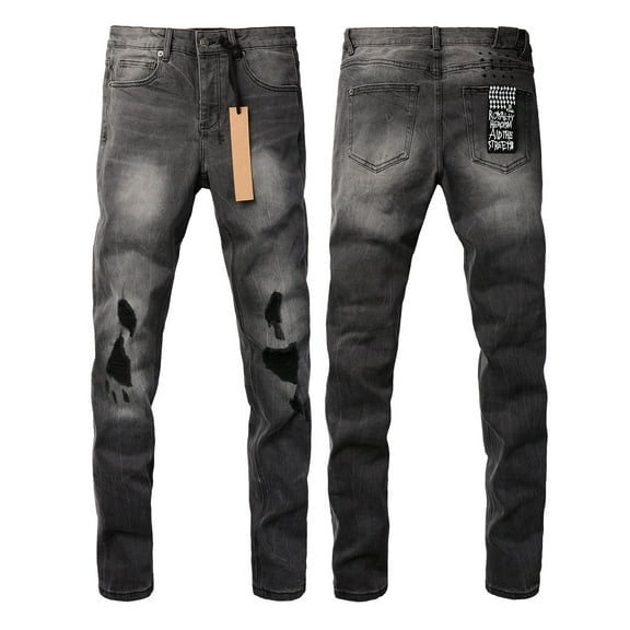 2025 Ksubis Jeans brand Jeans Men's Jeans Casual Comfort Holes Fashionable Straight Skinny Slim Fit Jeans, Ripped Stretch Jeans Denim Pants Menswear 3003 28-40
