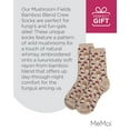 thumbnail image 7 of MeMoi Mushroom Field Bamboo Blend Crew Sock - Womens - Female, 9-11, Hemp Heather, 7 of 7