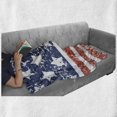 thumbnail image 6 of America Soft Flannel Fleece Throw Blanket, Fourth of July Theme Flag of United States of America with Grunge Effect, Cozy Plush for Indoor and Outdoor Use, 70" x 90", Red Blue and White, by Ambesonne, 6 of 6