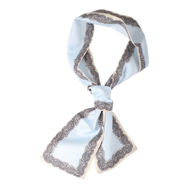 Ofertas Únicas 1 Pc Diadema de Satén Impresa para Mujeres Azul Gris