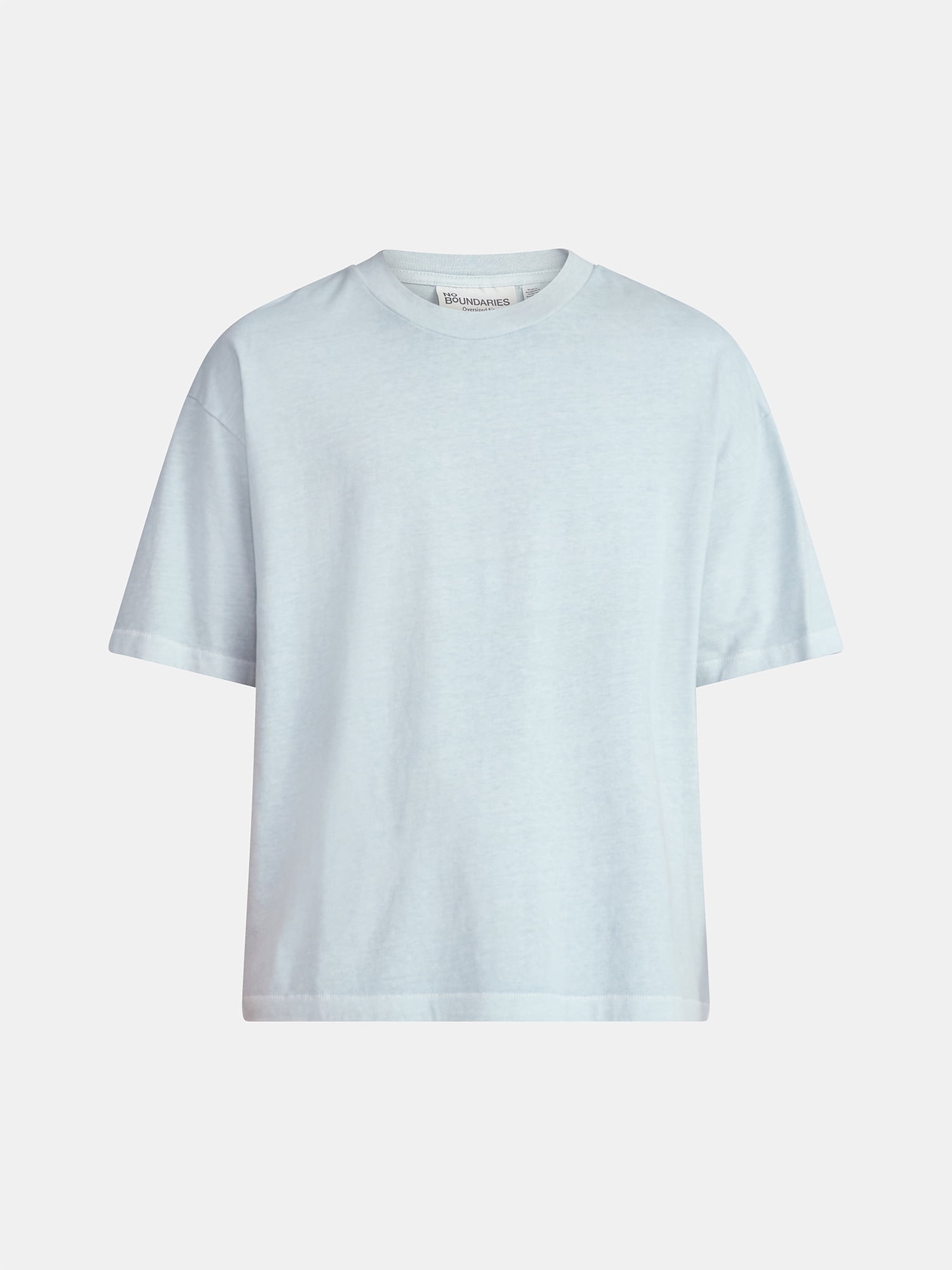 No Boundaries Cotton Oversized Cropped Tee with Short Sleeves, Men's and Big Men's XS-5XL
