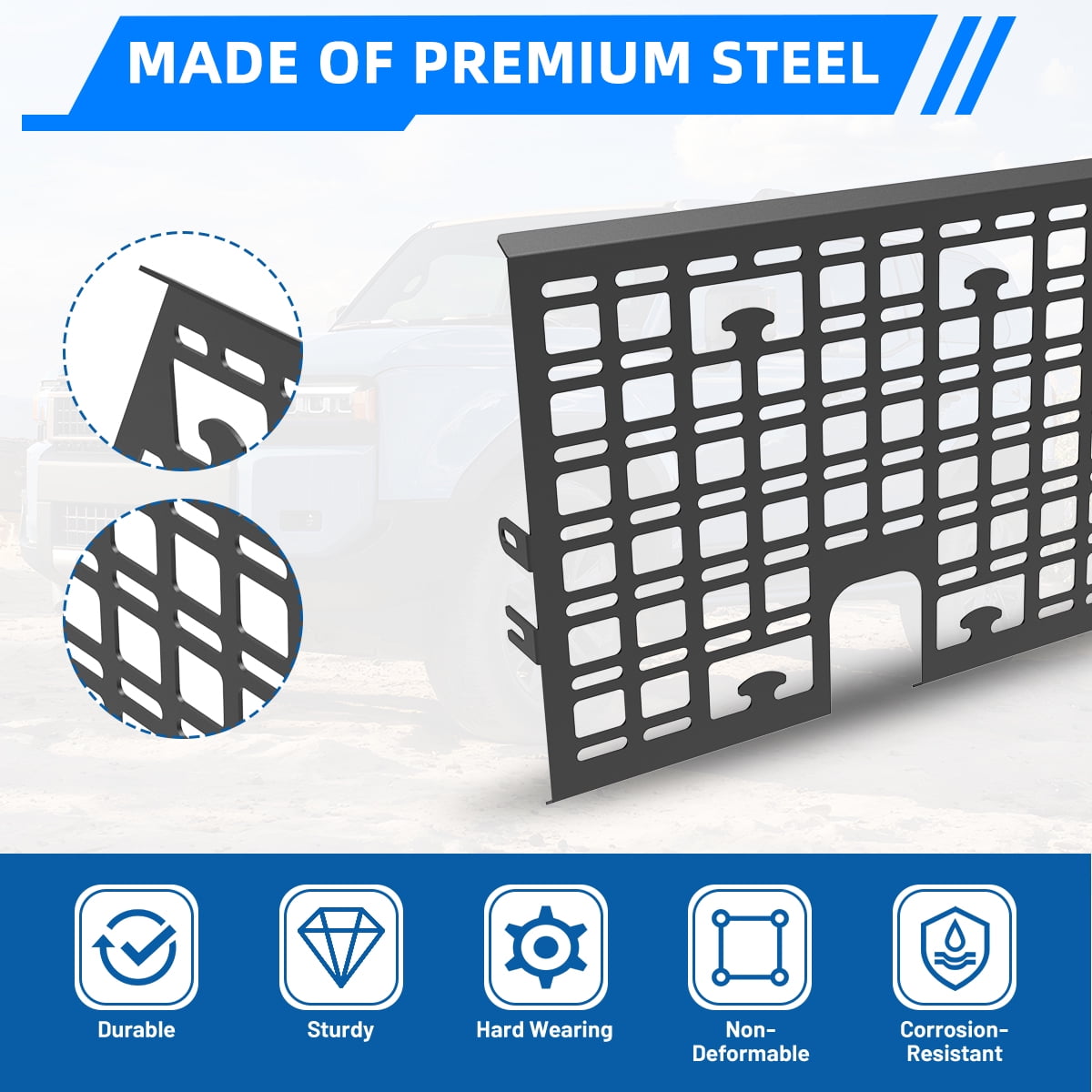 Molle Panels Fit for Toyota Tacoma 2024 2025 2026,Heavy Duty Steel Under the Rear Driver's Side Seat Molle Panels