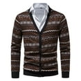 thumbnail image 4 of Mens SpringSummer Thin Printed Large Pocket Knit Cardigan Sweater Jacket, 4 of 6