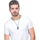 thumbnail image 3 of Collar de acero inoxidable para hombre, cadena con colgante de diente de lobo y lanza, cadena ajustable, juego de 2, 3 of 5