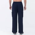 thumbnail image 6 of Deals of The Day Clearance! Men's Casual Fashion Loose Ventilate Drawstring Pockets Outdoors Exercise Straight Barrel Pants, Comfortable Outdoor Pants for Hiking, Sports, or Workouts, 6 of 8