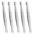 thumbnail image 1 of 5 Pcs Pinces en Acier Inoxydable pour la Maison Légères Durables Design Incurvé Argenté, 1 of 8