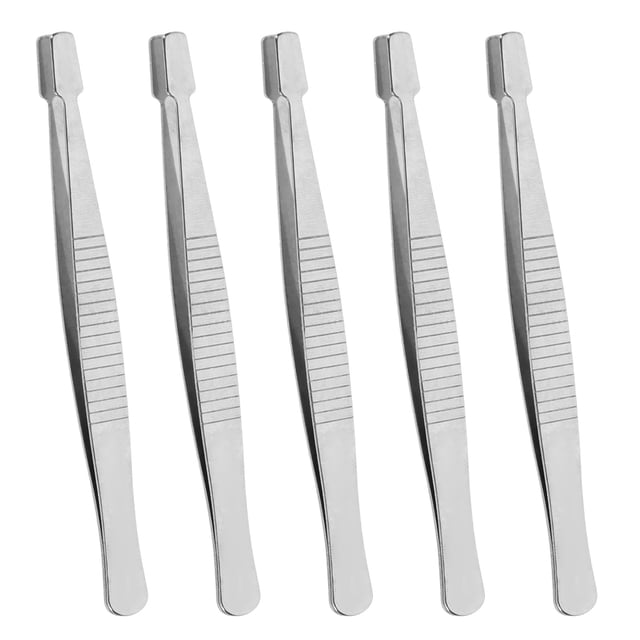5 Pcs Pinces en Acier Inoxydable pour la Maison Légères Durables Design Incurvé Argenté