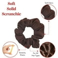 thumbnail image 3 of 12 Pack Solid Hair Ties Scrunchies -Brown, 3 of 5