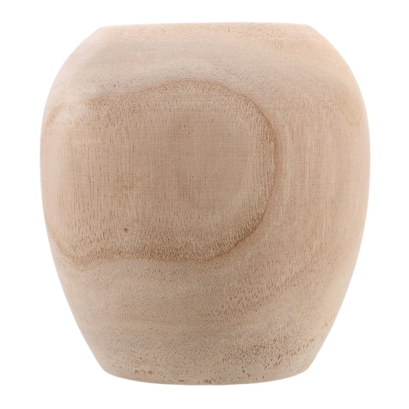 BESTYASH Rustic Beige Wooden Flower Vase for Dried Flowers, Farmhouse Decor, Decorative Vase for Home, Office, and Living Room