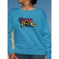 thumbnail image 2 of Happy Pride Bubblegum Banner Sweatshirt Women -Smartprints Designs, Female 5X-Large, 2 of 4