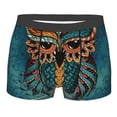 thumbnail image 5 of Uemuo Owl In Blue Pattern Men's Boxer Briefs,Trunk Anti-Chafing,Comfortable, Durable, and Stylish Underwear-Small, 5 of 9