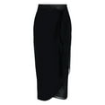 thumbnail image 5 of Time and Tru Women's Solid Pareo, One Size, Black Soot, 5 of 5