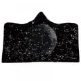 thumbnail image 2 of CNKOO Linen Purity Universe Galaxy Print Soft Fluffy Wearable Blankets Nebula Hooded Throw Wrap Robe, 2 of 2