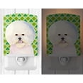 thumbnail image 2 of Carolines Treasures SS4457CNL Bichon Frise St. Patricks Day Shamrock Portrait Ceramic Night Light, 6x4x3, Multicolor, 2 of 2