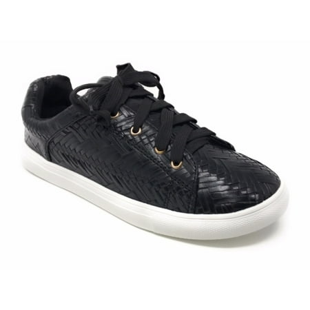 Forever Young Women's Metallic Weaved Textured Lace up Sneakers