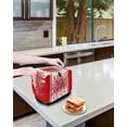 thumbnail image 3 of Eucalyptus Red Toaster Cover 2 Slice, Small Kitchen Appliance Covers, Stripe Flower Cactus Retro Plant Toaster Oven Cover with Loop, Bread Machine Cover Polyester Dust Cover Protection, 3 of 4