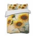 thumbnail image 2 of Quilts Full Size, Sunflower Soft Comforter Bedding Set for Bed, Watercolor Yellow Floral Botanical Lightweight Quilted Bedspread with Pillow Cover(2 Pieces) for All Season, 78x90 Inch, 2 of 6
