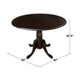 thumbnail image 4 of International Concepts 42" Round Dual-Drop Leaf Pedestal Table, Rich Mocha, 4 of 7