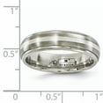 thumbnail image 6 of Edward Mirell Titanium Brushed&Polished w/Sterling Silver 6mm Band EMR184, 6 of 6