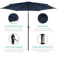 thumbnail image 6 of Best Choice Products 10ft Outdoor Steel Market Patio Umbrella w/ Crank, Tilt Push Button, 6 Ribs - Navy Blue, 6 of 8