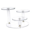 thumbnail image 3 of Wweixi Acrylic Display Riser Stand Rings Bracelets Watches Showcasing On 3 Tier Round Acrylic Display Gem Display Cabinets. Clear 85mm, 3 of 6