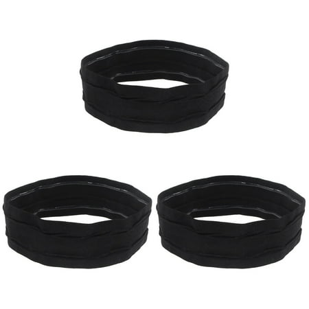 FENGGUIQU Running Headband Black Absorbent Sweat Quick Dry for Sports 3Pcs