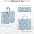 thumbnail image 6 of FORMRS Womens Corduroy Tote Bag Crossbody Shoulder Handbag with Pocket, Gray Snowflake, 6 of 7