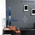 thumbnail image 5 of VIVO Corner 38" Desktop Sit-Stand Monitor Riser, Dark Walnut Top, Black Frame, 5 of 9