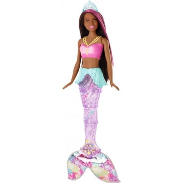 Barbie Dreamtopia Rainbow Magic Mermaid Doll with Rainbow Hair and 