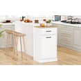 thumbnail image 6 of Tilt Out Trash Can Cabinet, Hidden Trash Bin Cabinet 10 Gallon Storage Holder, Freestanding Garbage Can Cabinet for Kitchen Dining Living Room, 6 of 9