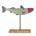 thumbnail image 4 of Christmas Fish Decor Cartoon Christmas Ornament Wooden Fish Desktop Adornment, 4 of 8