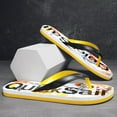 thumbnail image 5 of Men's flip-flops Beach sandals Lightweight eva soles Comfortable flip-flops Black Yellow, 5 of 5