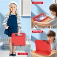 thumbnail image 5 of BMOUO Kids Case for Samsung Galaxy Tab A11 8.7-inch 2025 / A9 8.7-inch 2023 / A7 Lite 8.7 Inch 2021, with Screen Protector, Convertible Stand Protective Case Cover for kids ,Red, 5 of 8