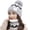 Gray, variant on Winter Hats and Scarf Set for Women Slouchy Color Matching Knitted Cap Vintage Cycling Driving Winter Necessaries