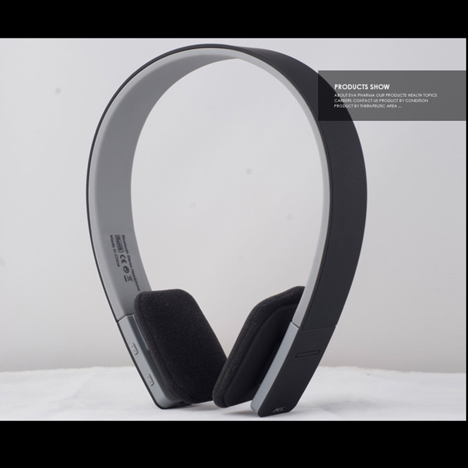 Active Noise Cancelling Headphones Bluetooth Headphones Wireless Headphones Over Ear with Microphone Deep Bass, Comfortable Protein Earpads, 30 Hours Playtime for Travel/Work - Black
