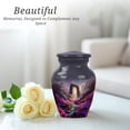 thumbnail image 5 of Petunia Keepsake Cremation Urn For Ashes Women - Small Funeral Urns For Male - Grey Mini Urn For Adult Female - Purple Urns For Human Ashes Female -3 Inch, 5 of 7