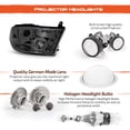 thumbnail image 5 of AKKON - For 09 10-18 Dodge Ram Pickup Truck Smoked Smoke Dual LED Ring Projector Headlights Replacement Left + Right, 5 of 7