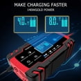 thumbnail image 2 of 12V/24V 8A Intelligent Battery Charger, Battery Charger Maintainer and Automatic Repair Portable Function with LCD Display, for Car Motorcycle Truck, 2 of 5