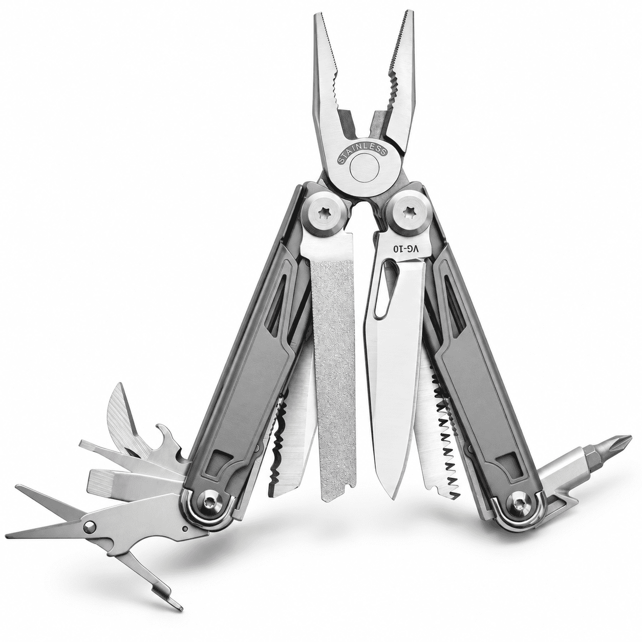 Multitool Sk02 Vg-10 19-in-1 Multi-tool Pliers Withium-plated Handlepact & Lightweight Edc Multi Tool Nylon Sheath For Men Outdoo