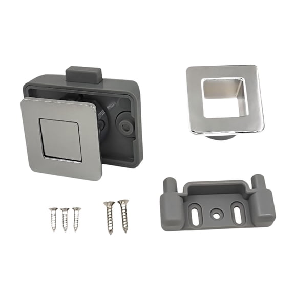 Fzaqwen Push Button Cabinet Latch Heavy Duty RV Car Drawer Latch Bss302-1 Home Furniture Bright Chrome