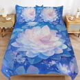 thumbnail image 6 of 3 Pcs Soft Bedding Set, Includes 1 Duvet Cover with Zipper And 2 Pillow,Shams Fantasy Butterfly Full(79"×90"), 6 of 8