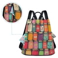 thumbnail image 5 of FORMRS Women's Travel Backpack Purse Anti-Theft Hidden Pockets Casual Shoulder Bag, Beige Jar, 5 of 7