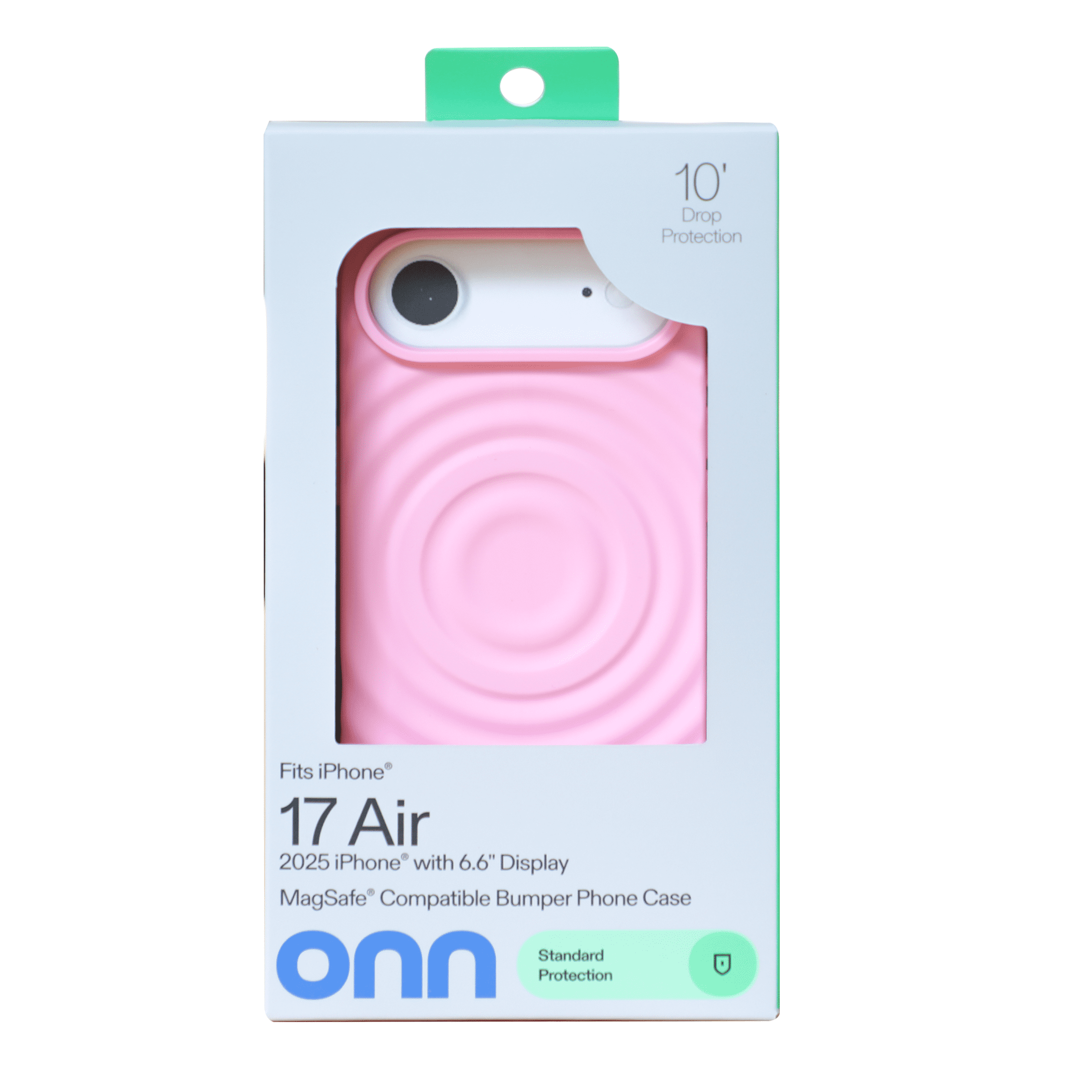 onn iPhone Air Case, MagSafe Compatible Bumper Case for Apple iPhone, Pink