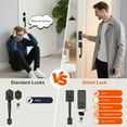 thumbnail image 3 of BLACK+DECKER Serrure Intelligente avec Clavier, Concentrateur de Passerelle et Poignée de Porte d'Entrée – Accès à Distance Wi-Fi, Verrouillage Automatique, Contrôle par Application, Fini Noir, 3 of 9